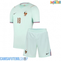 Camisa de time de futebol França Warren Zaire-Emery #18 Replicas 2º Equipamento Infantil Mundo 2026 Manga Curta (+ Calças curtas)